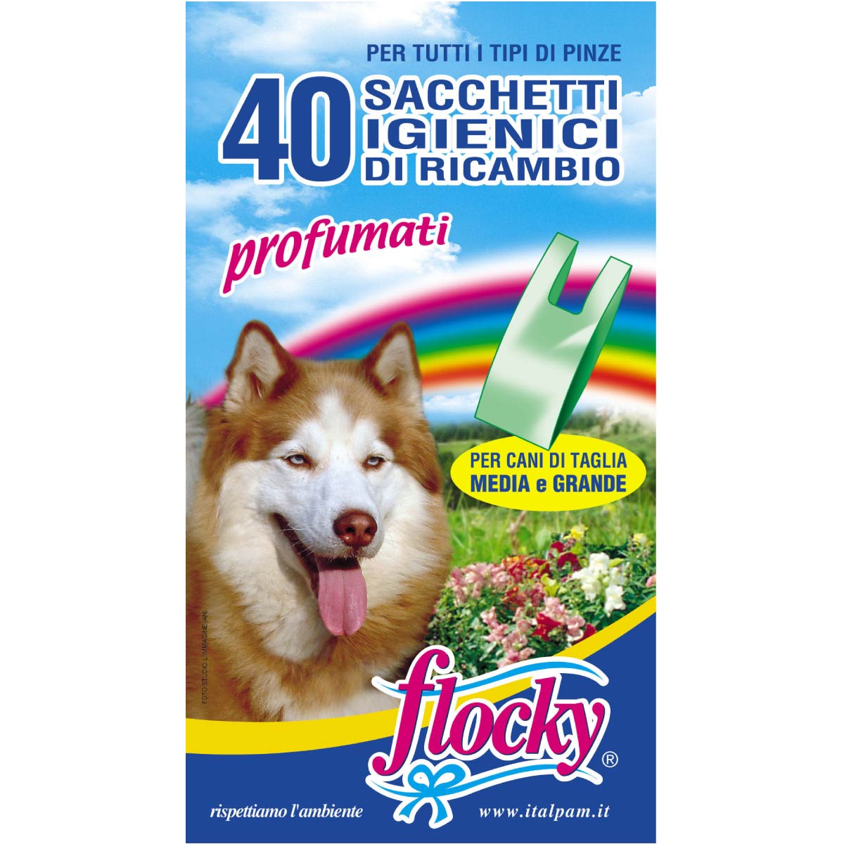 Flocky | Sacchetti igienici per cani | Linea Green | art.012