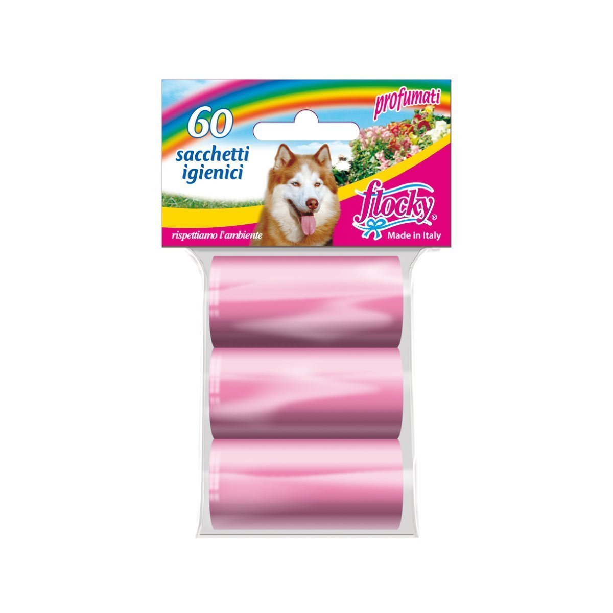 Flocky | Sacchetti igienici per cani | Linea Color | art.016r